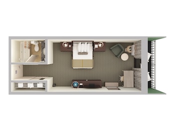 Standard Room, 1 King Bed, Refrigerator & Microwave, Partial Ocean View