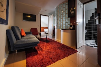 Suite, 2 Double Beds (Cozy Sitting Corner)