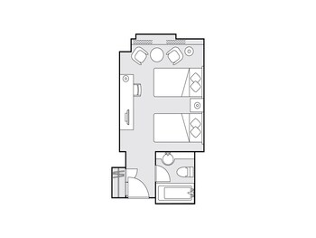24 sqm Deluxe Twin Room, Smoking