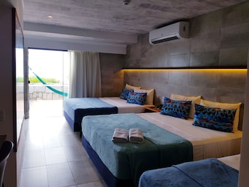 Quarto família 6, vista frente oceano