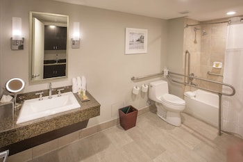 Double Room Single Use, 2 Queen Beds, Accessible (Mobility & Hearing, Roll-in Shower)