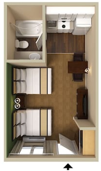 Studio, 2 Double Beds, Non Smoking