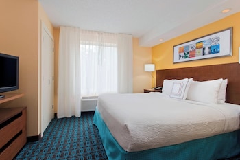 Suite, 1 King Bed with Sofa bed, Hearing Accessible (Roll-in Shower)