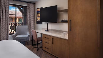 Village - King Bed. Hearing accessible - visual alarms and notifications. 1 king bed.