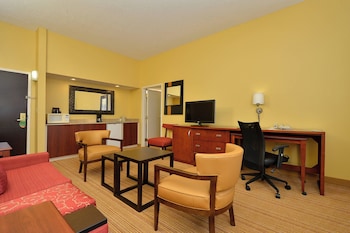 Suite, 1 King Bed with Sofa bed, Hearing Accessible