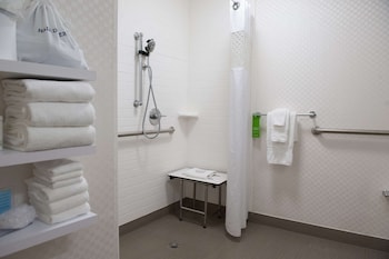 Two queen beds with accessible shower