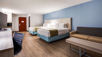 Standard Room, 2 Queen Beds, Non Smoking, Refrigerator & Microwave