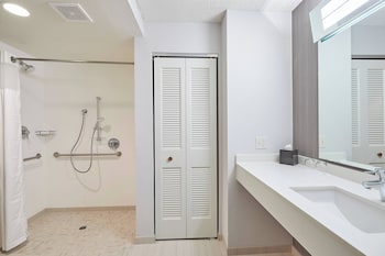 Suite, 1 King Bed with Sofa bed (Mobility/Hearing Access, Roll-in Shwr)