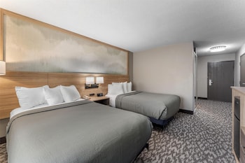 Standard Room, 2 Double Beds, Accessible, Refrigerator & Microwave (Walk-in Shower)