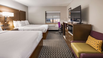 Standard Room, 2 Queen Beds, Non Smoking, Refrigerator & Microwave