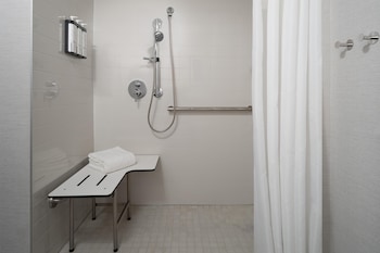 Room, 1 Queen Bed, Roll-in Shower