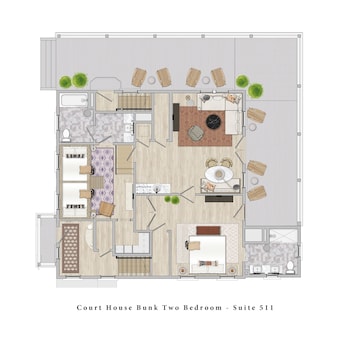 Suite, 2 Bedrooms (Court House Bunk)