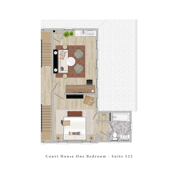 Suite, 1 Bedroom (Court House)