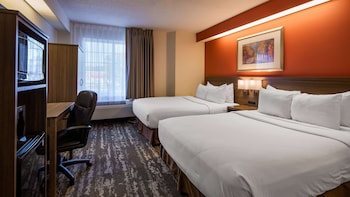 Standard Room, 2 Queen Beds, Non Smoking, Refrigerator & Microwave