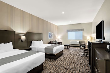 Standard Room, 2 Queen Beds, Non Smoking, Refrigerator & Microwave (Walk-in Shower)