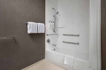 Suite, 1 King Bed with Sofa bed, Hearing Accessible (Roll-in Shower)