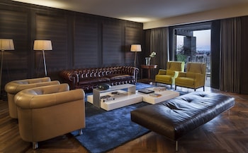 Presidential Suite with terrace and Old City view.