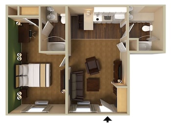Suite, 1 King Bed with Sofa bed, Non Smoking